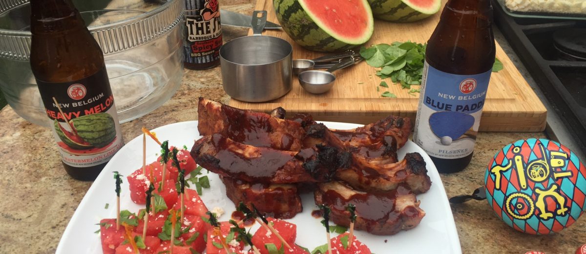 BBQ Beer Ribs with IPA Soaked Watermelon for Father’s Day