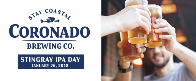 Coronado Brewing To Celebrate 3rd Stingray IPA Day With Limited-Edition Variations