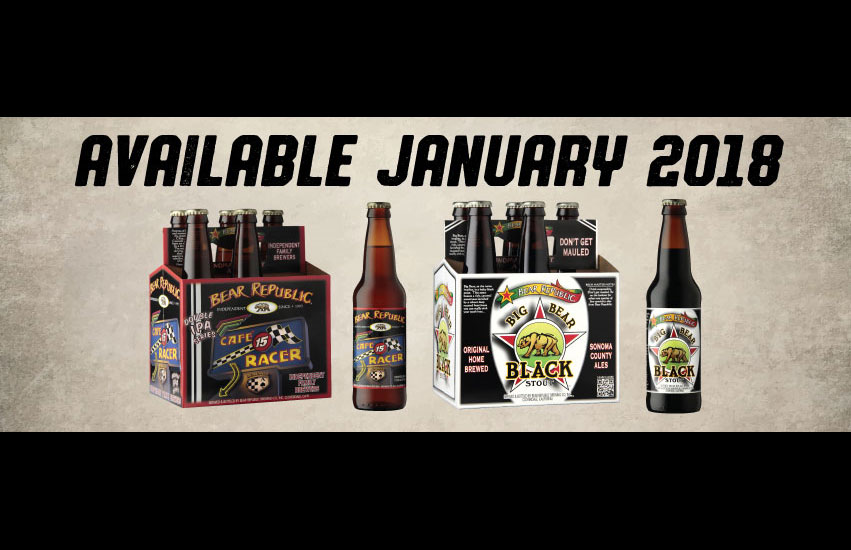 Bear Republic Brewing Releases Seasonals Cafe Racer 15 and Big Bear Black Stout