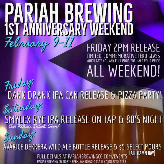 Pariah Brewing Is Celebrating Their 1st Anniversary. Here Are The Details