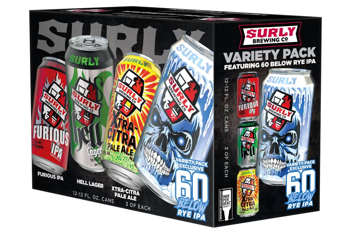 Surly Brewing Introduces Surly Variety Packs and 60 Below Rye IPA