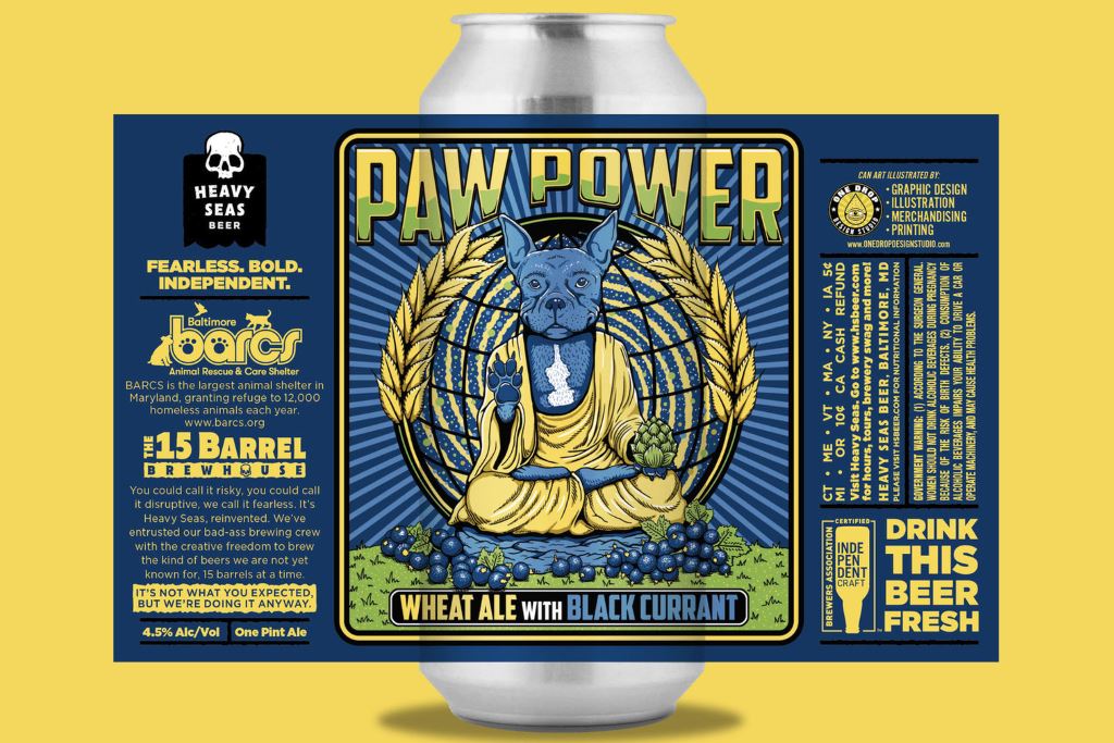 Heavy Seas Beer & BARCS present Paw Power wheat ale with black currant