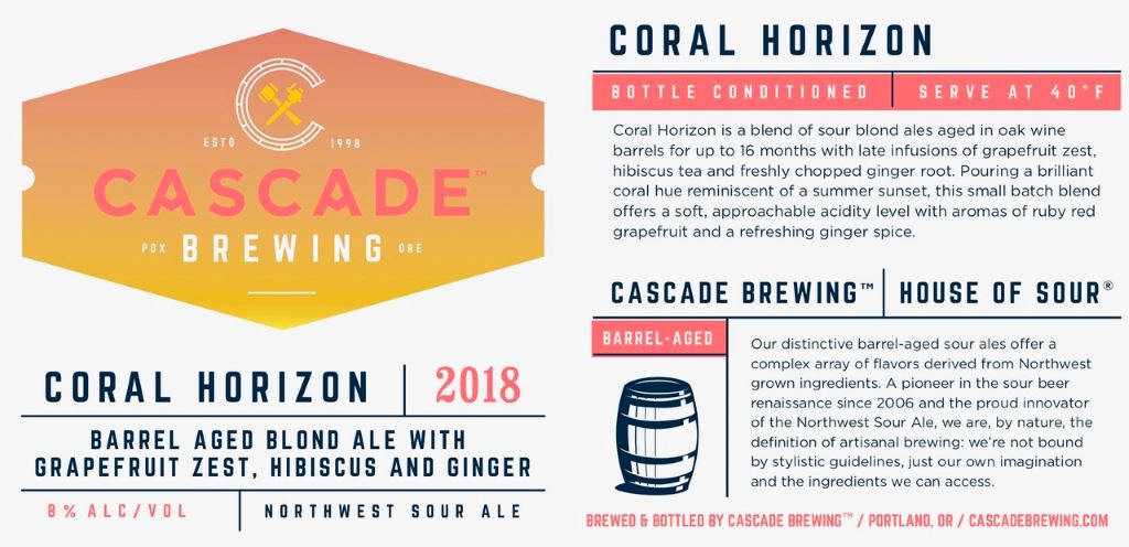 cascade coral horizon label | Next Century Spirits