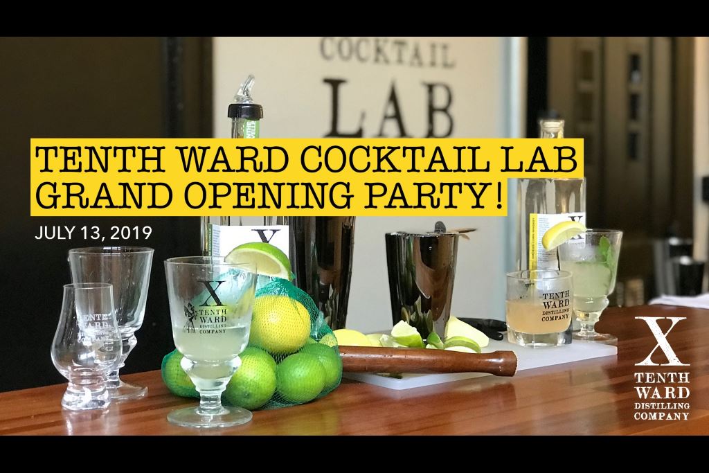 Tenth Ward Distilling Company Announces Cocktail Lab Opening