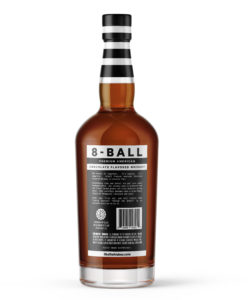 8BALL whiskey bottle rear |