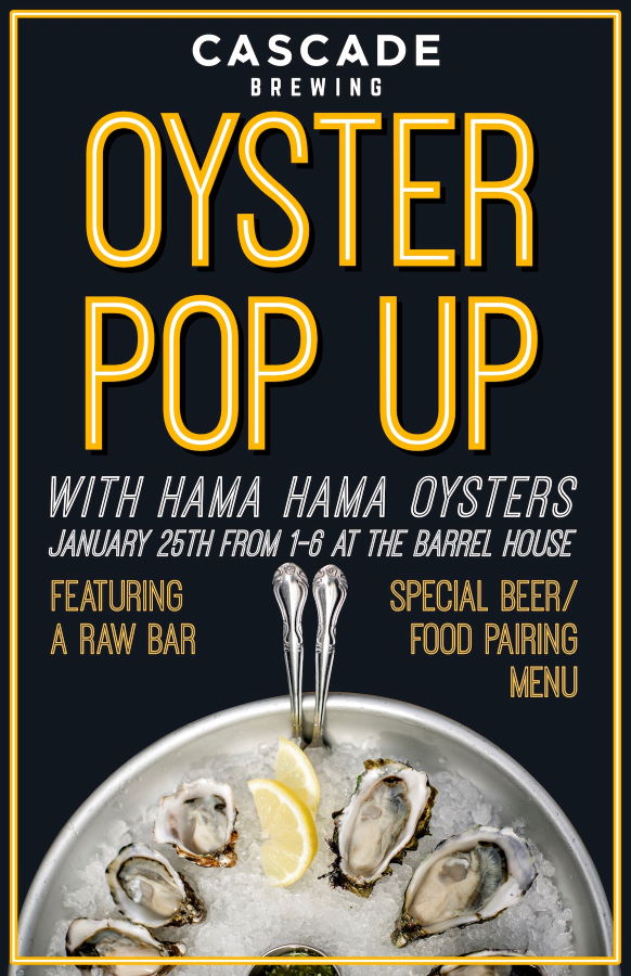 cascade hama hama oyster pop up jan 2020 |