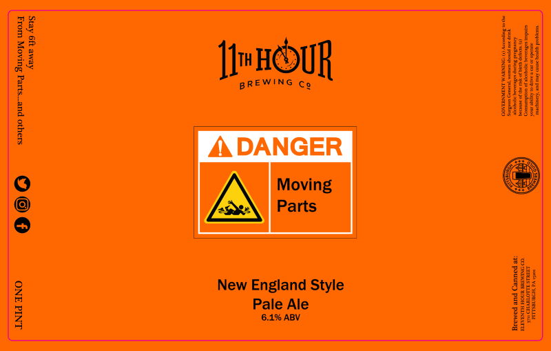 11th hour danger moving parts label |