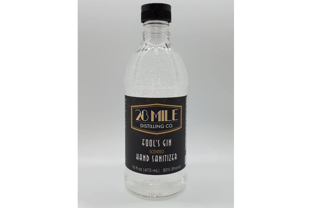 28 mile distilling fools gin sanitizer | River North Brewing