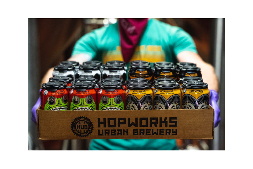 Hopworks and Looptworks Foundation turn beer into masks for Central City Concern