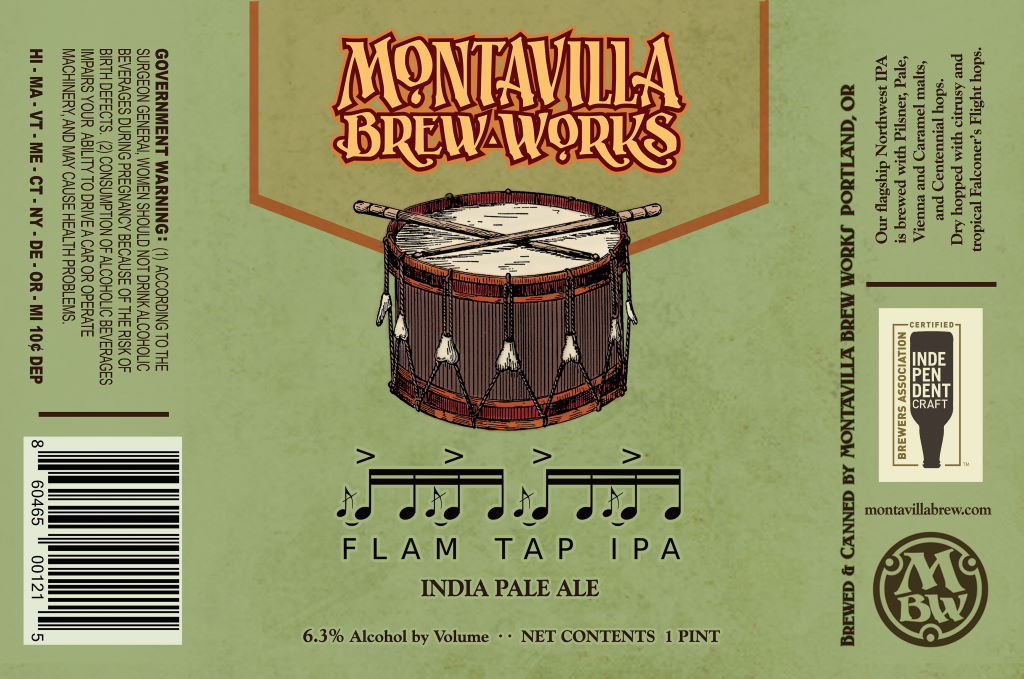 montavilla brew works flam tap ipa label |