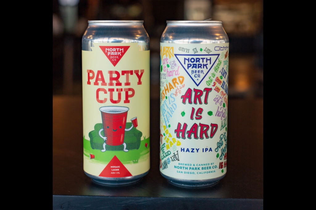 North Park Beer release two cans today, Art Is Hard and Party Cup