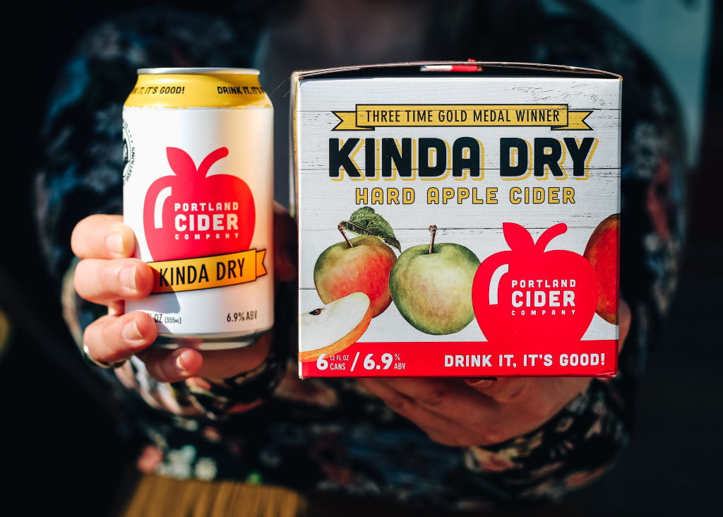 Portland Cider Kinda Dry cider now in 12-ounce six-pack cans