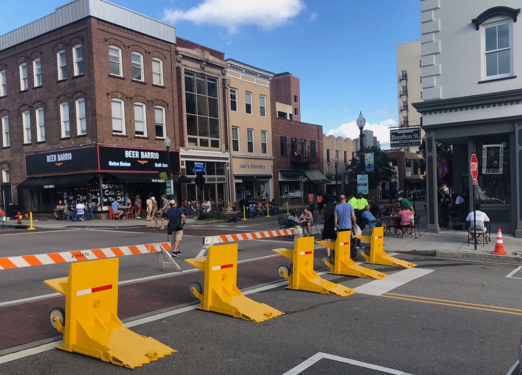 Outdoor Dining Made Safe From Traffic By Meridian Barriers