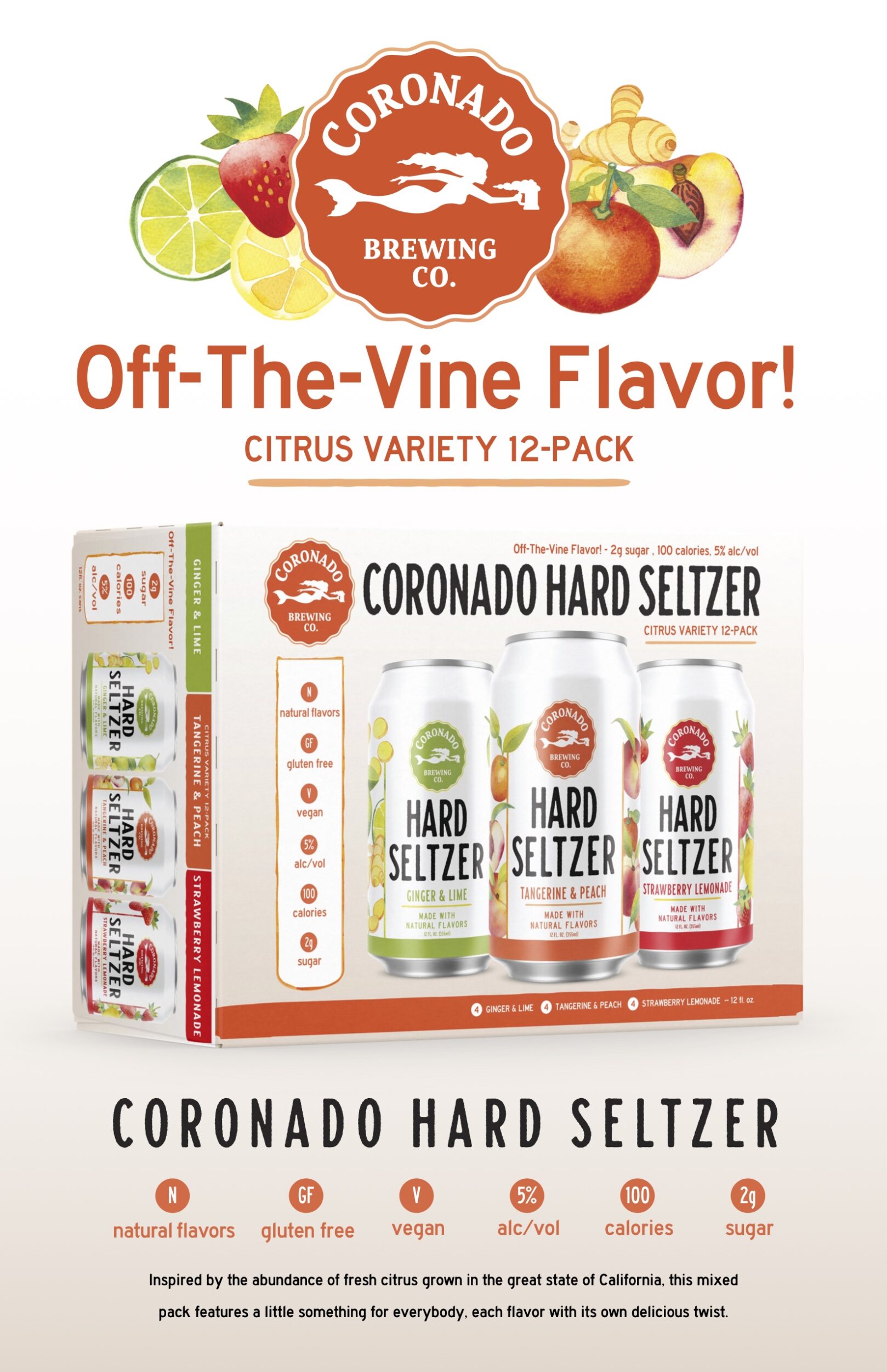 Coronado Brewing Introduces Fruit-Forward Hard Seltzer