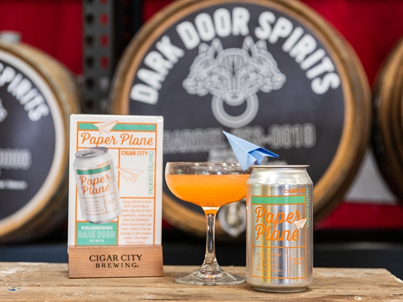 Cigar City Brewing & Dark Door Spirits Collaborate on Ready-To-Drink Cocktail, Paper Plane