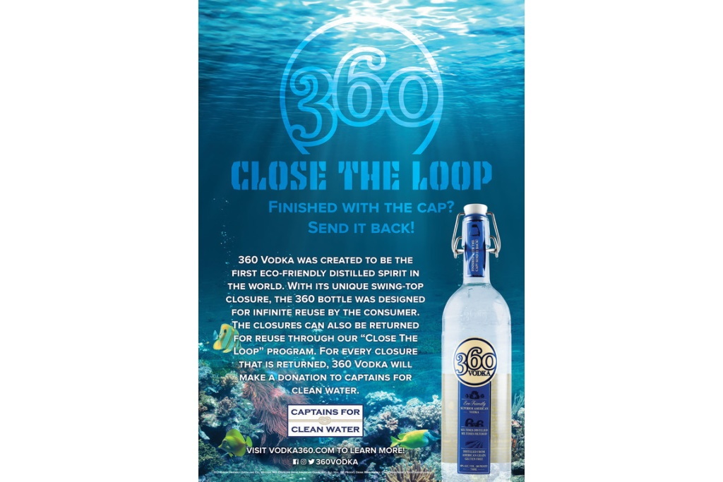 360 Vodka partners again with Captains For Clean Water