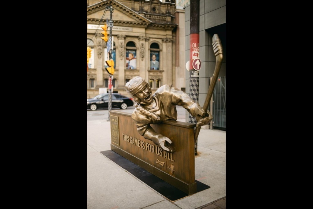 Budweiser Canada and the Professional Women’s Hockey Player Association erect a monument to highlight the gender disparity in hockey