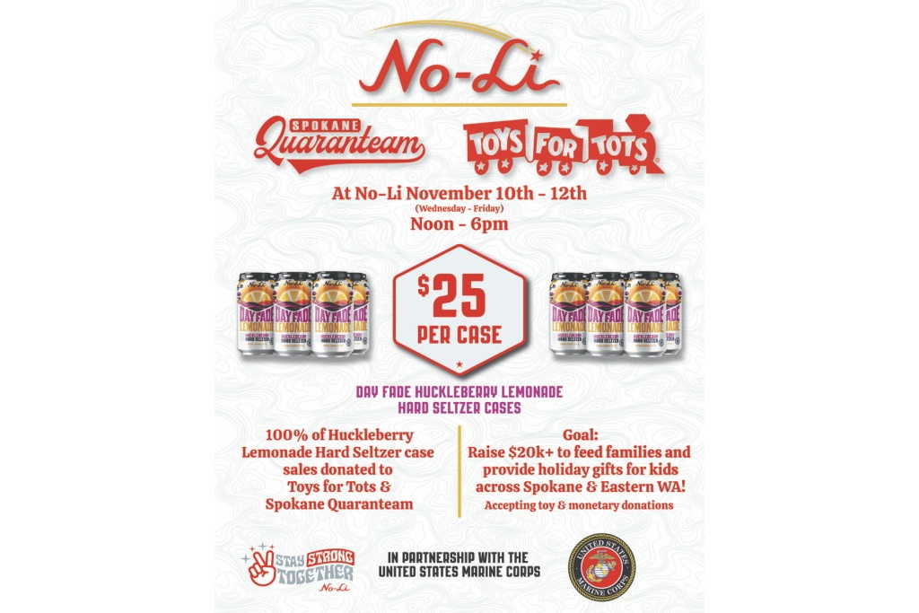 No-Li Brewhouse Charity Drive With Spokane Quaranteam & Toys For Tots