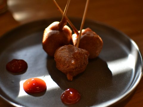 “Moon Rock” Beer Battered Mini Corn Dog Bites