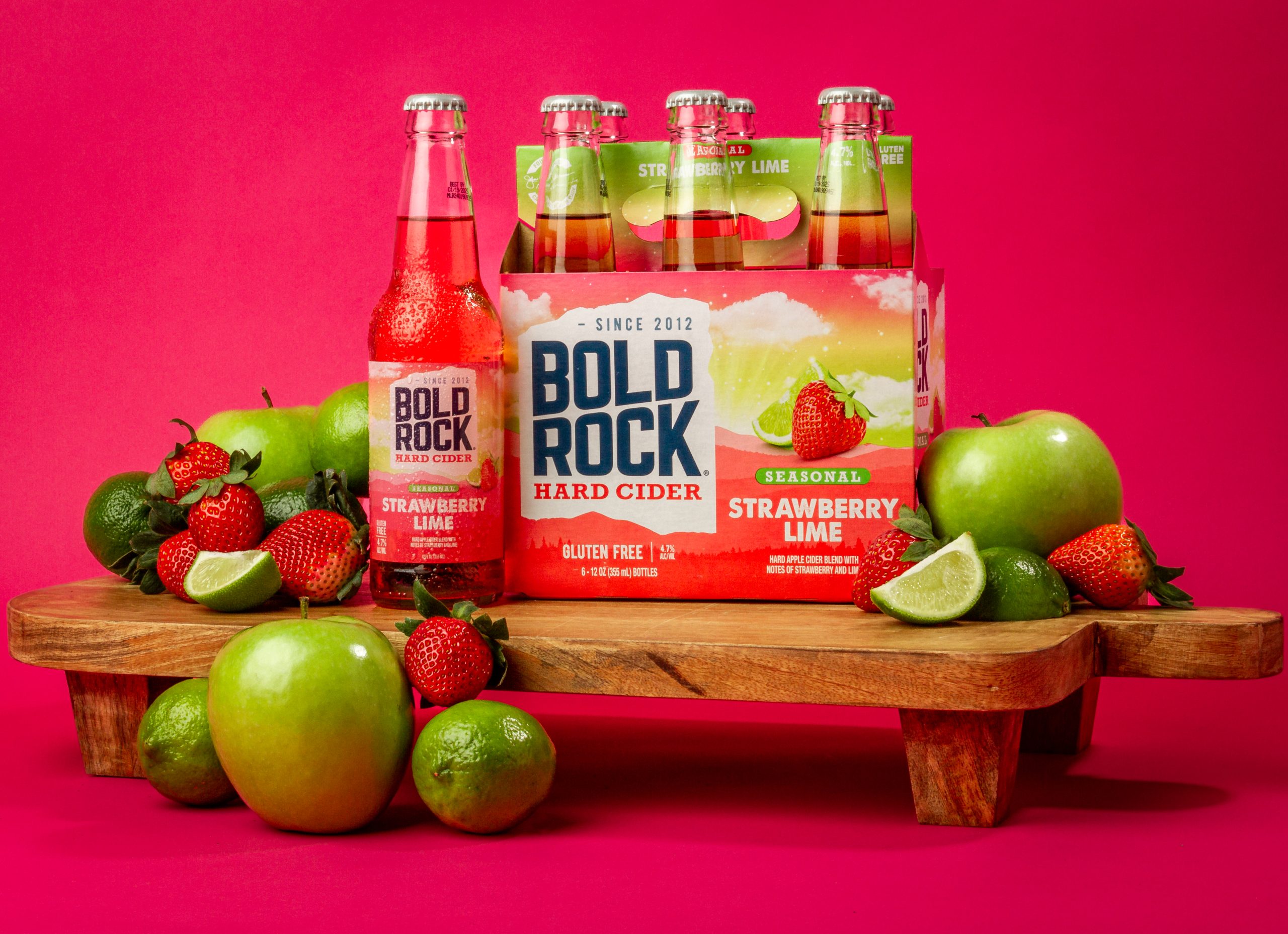 Bold Rock’s  Strawberry Lime Hard Cider. Just In time For Valentine’s Day