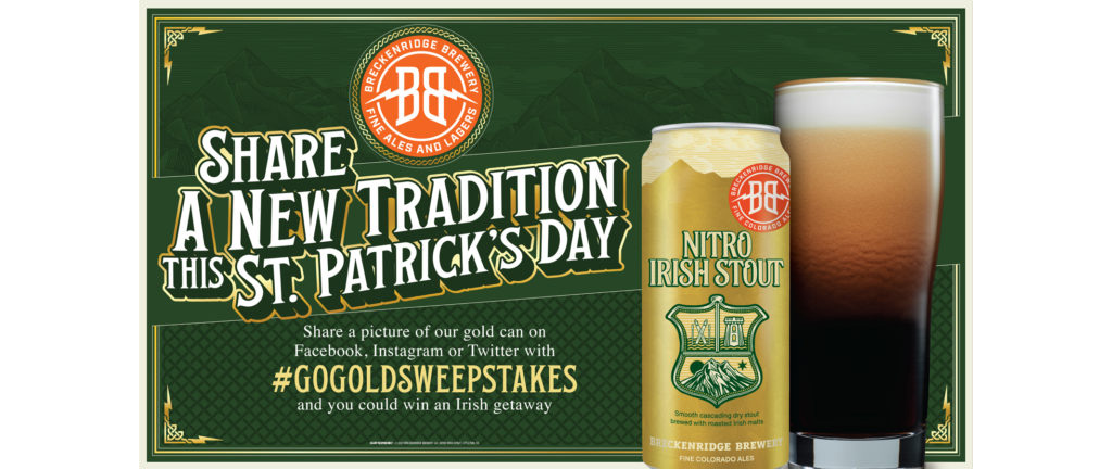 Breckenridge Brewery Brings Back Nitro Irish Stout ‘Go Gold’ Sweepstakes