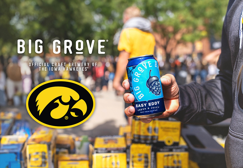 Big Grove Brewery Named an Official Craft Brewery of University of Iowa Athletics