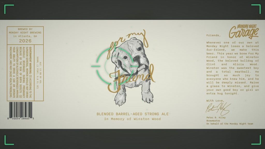 Monday Night Brewing For My Friend Honors Winston Wood, a Beloved Bulldog