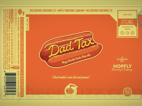 WeldWerks Dad Tax: An 8.2% Hazy DIPA With HopFly Gets a 16-oz Can Label